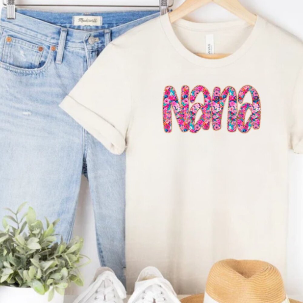 Nana Floral Tee (Soft Pink/New) - Picture 4 of 4